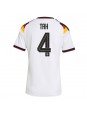 Tyskland Jonathan Tah #4 Replika Hemmakläder Dam VM 2026 Kortärmad Tyskland Jonathan Tah #4 Replika Hemmakläder Dam VM 2026 Kortärmad